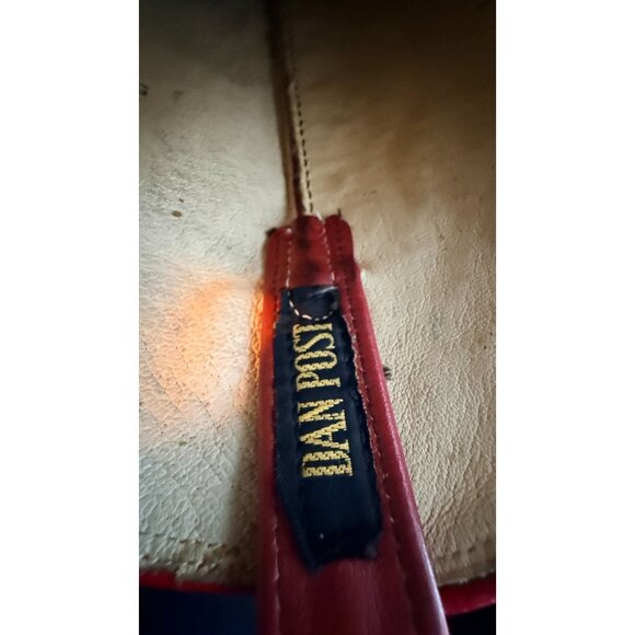 Vintage Dan Post 2901091 Red Python Cowboy Boots Made in USA - 1970s Exotic Leat - Picture 5 of 8